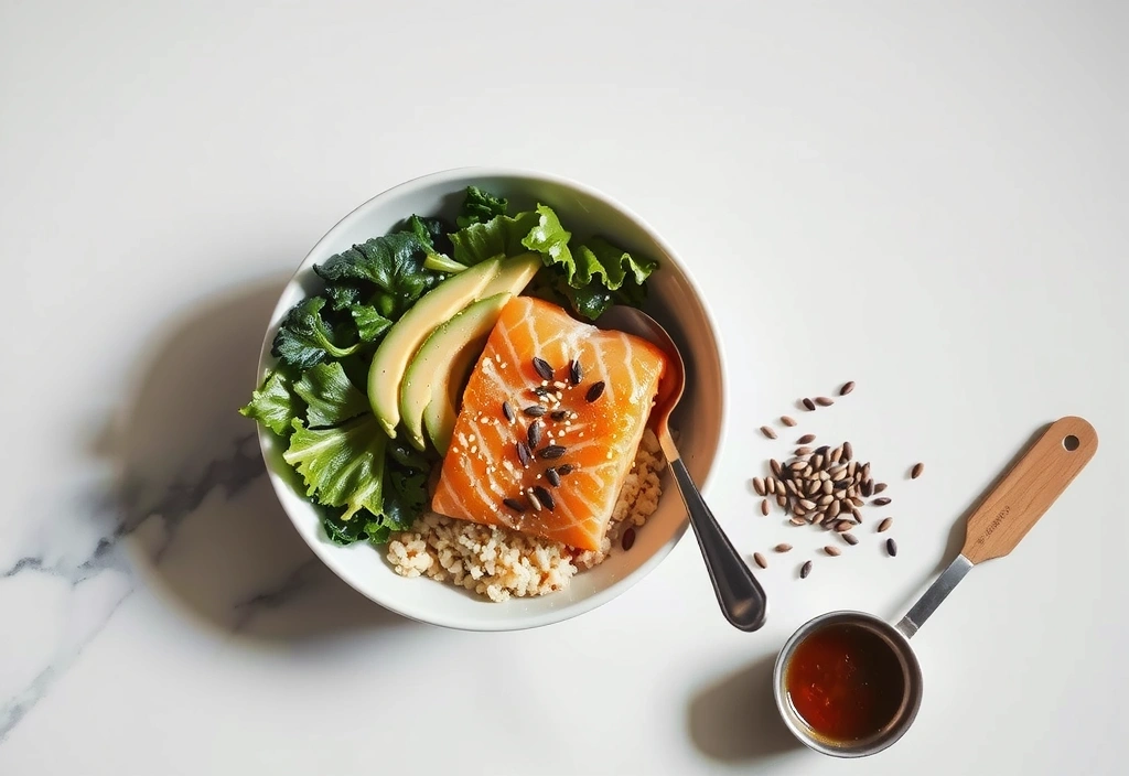 Nährstoffreiche Mahlzeit als Beispiel für gesunde Ernährung